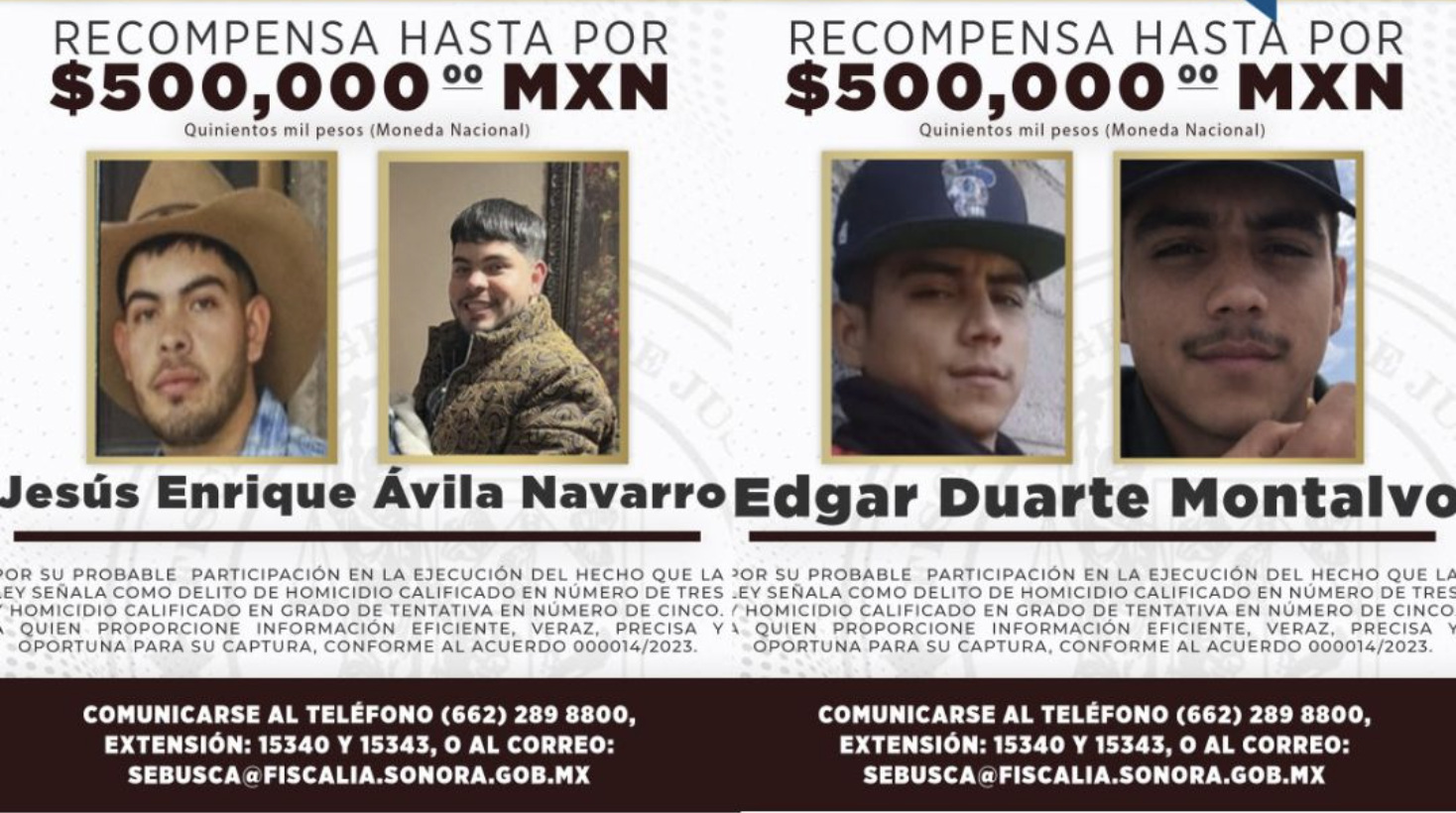 Ofrecen recompensa por presuntos responsables de triple homicidio en Estación Corral